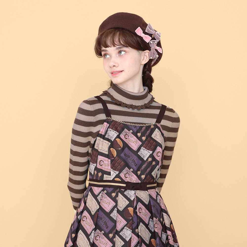 1个月左右到货EmilyTemplecute官方-lace frill高领蝴蝶结打底衫