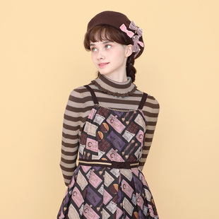 1个月左右到货EmilyTemplecute官方-lace frill高领蝴蝶结打底衫