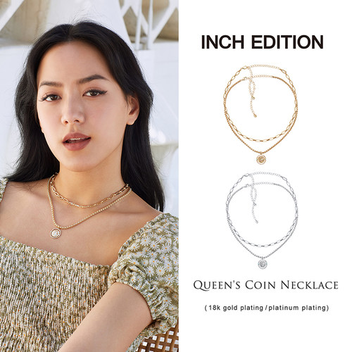 INCHEDITION大富翁金币叠戴项链