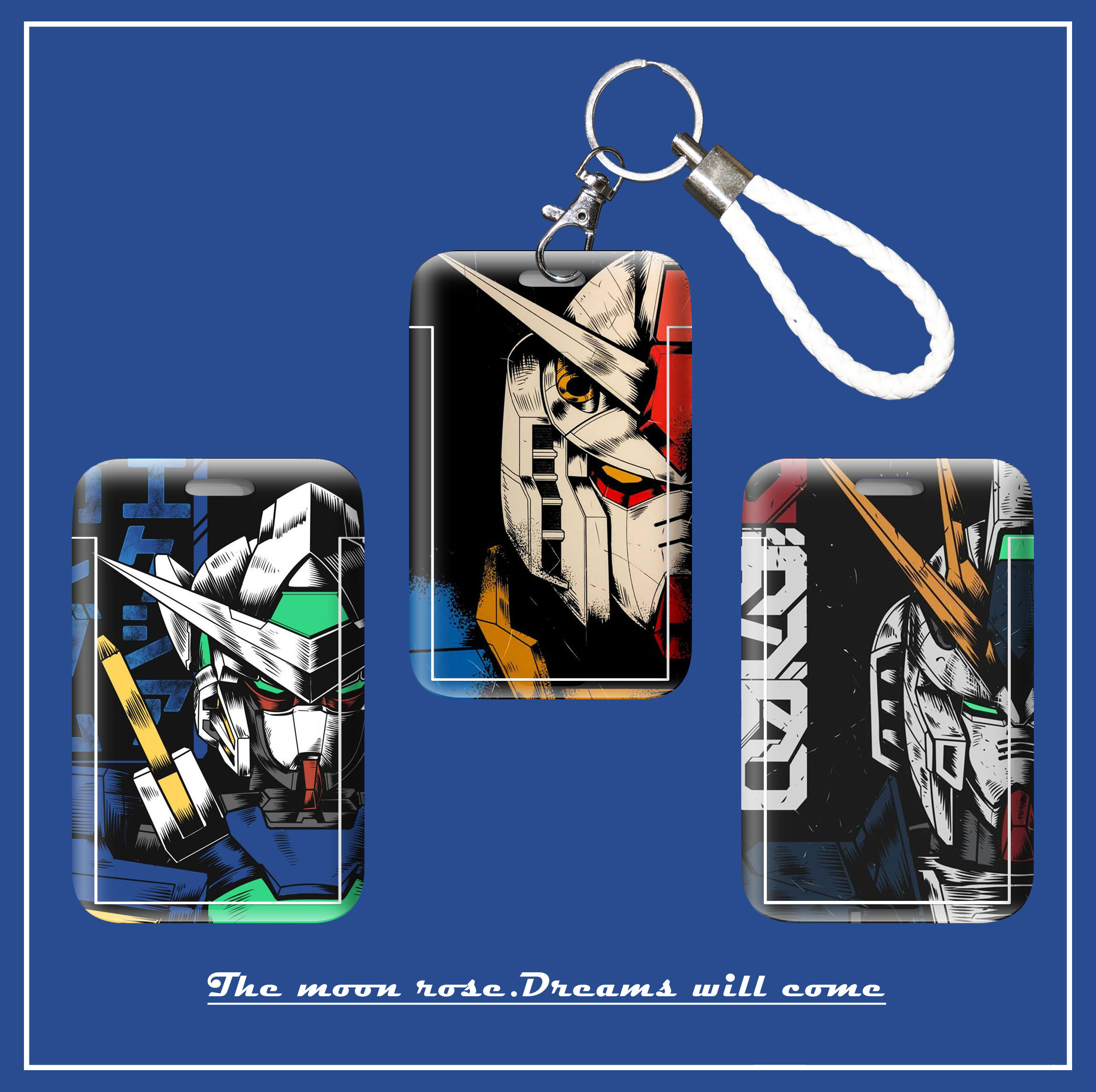 【满月杂货铺】个性高达合集动漫卡套学生用带挂绳门禁卡饭卡硬壳