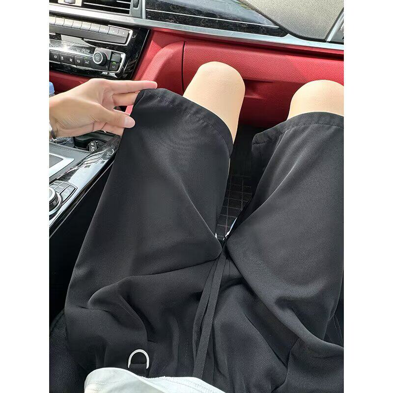 2026夏季美式薄款潮牌西装短裤男女直筒垂感速干百搭外穿五分裤