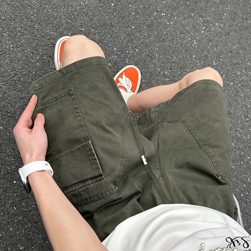 纯棉美式复古工装短裤男2026新款夏季薄款五分裤休闲宽松潮牌中裤