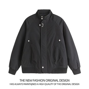 外套男女春秋2025年新款韩版直筒休闲秋天女士纯色立领短款薄外套