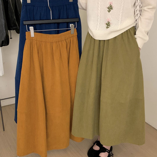 TOMORROW自留款 颜色美绝了～秋冬氛围感配色加厚灯芯绒花苞裤