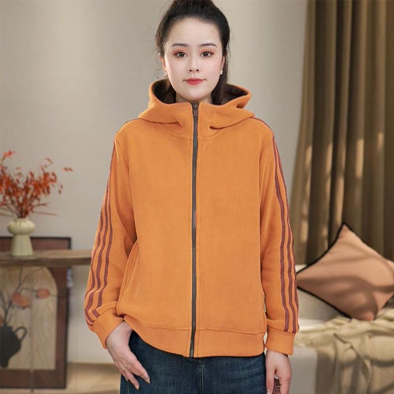 秋冬季新款拼色长袖外套连帽卫衣