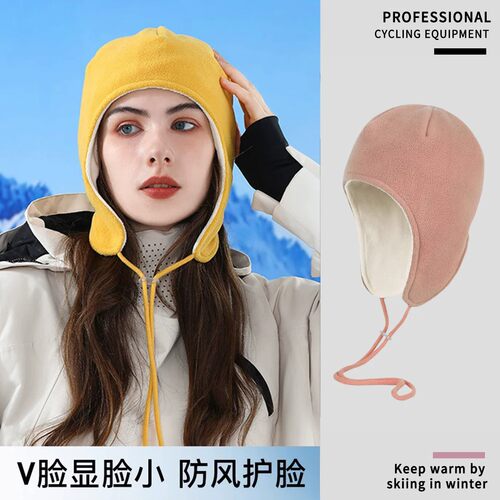 冬季骑行头盔内胆帽子防风面罩冬天户外骑行加厚护脸加绒保暖头罩