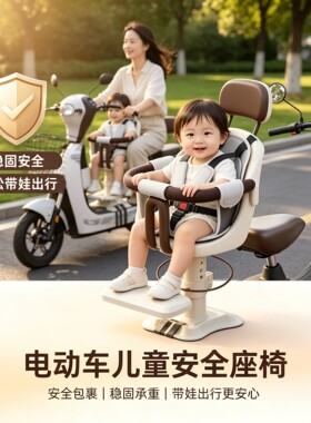 电动车前置儿童用座椅电瓶车婴儿坐椅踏板宝宝摩托车小孩安全凳子