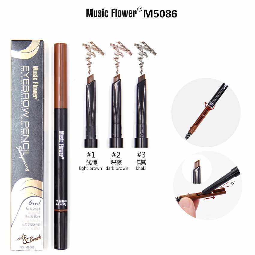 Music Flower/ Qin Cai new pattern Lasting Makeup Eyebrow pencil Two Fine Dual use Eyebrow pencil Waterproof and sweatin the Makeup/Perfume/Beauty tools , Eyebrow pencil/Eyebrow/Eyebrow cream  category - from Buy2taobao.com to provide professional Taobao agent buy service