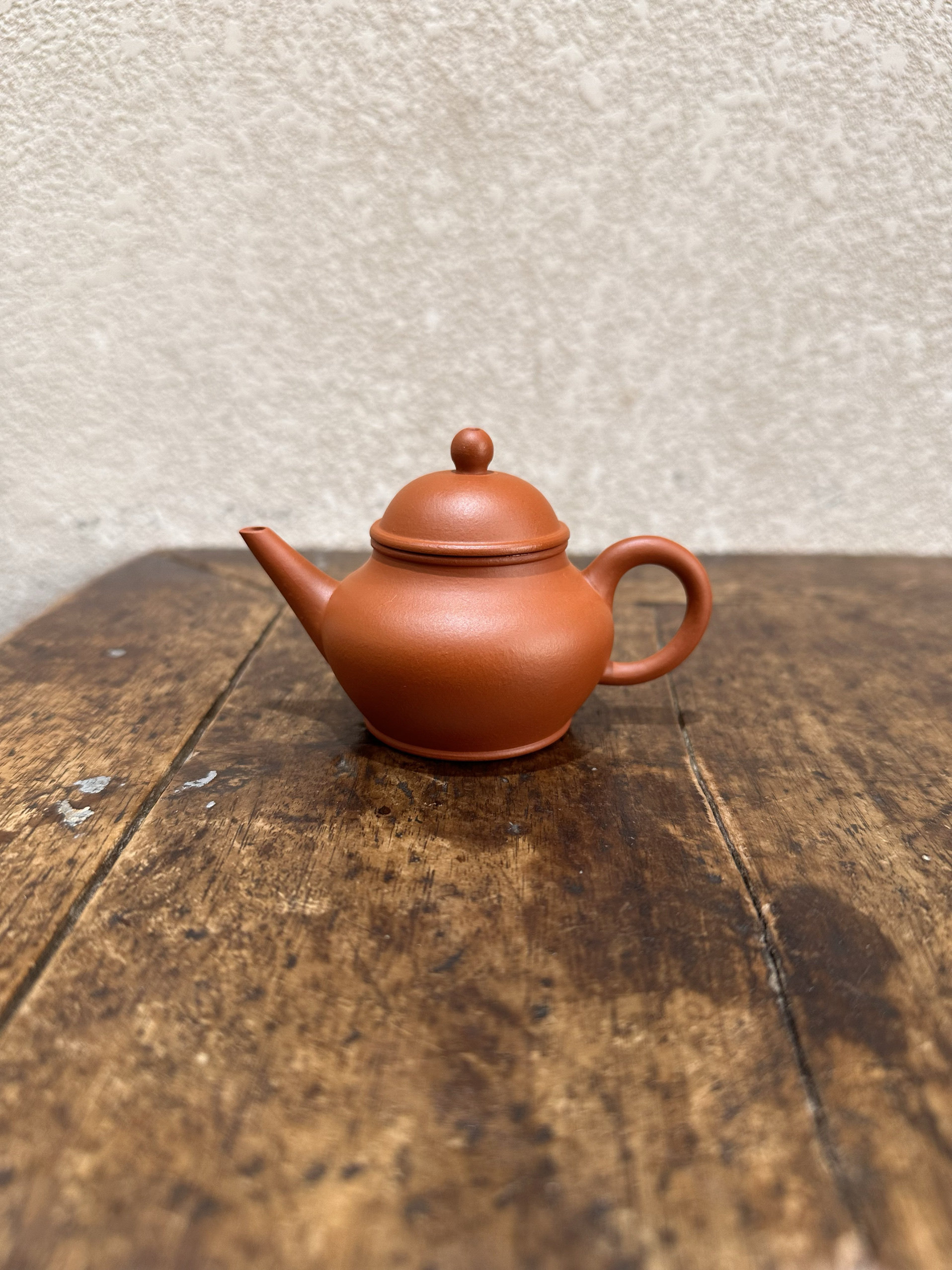 thumbnail for Yixing purple clay pot early Taiding reflux 80s raw ore vermilion mud horizontal small ballet pot 65 ml semi-handmade