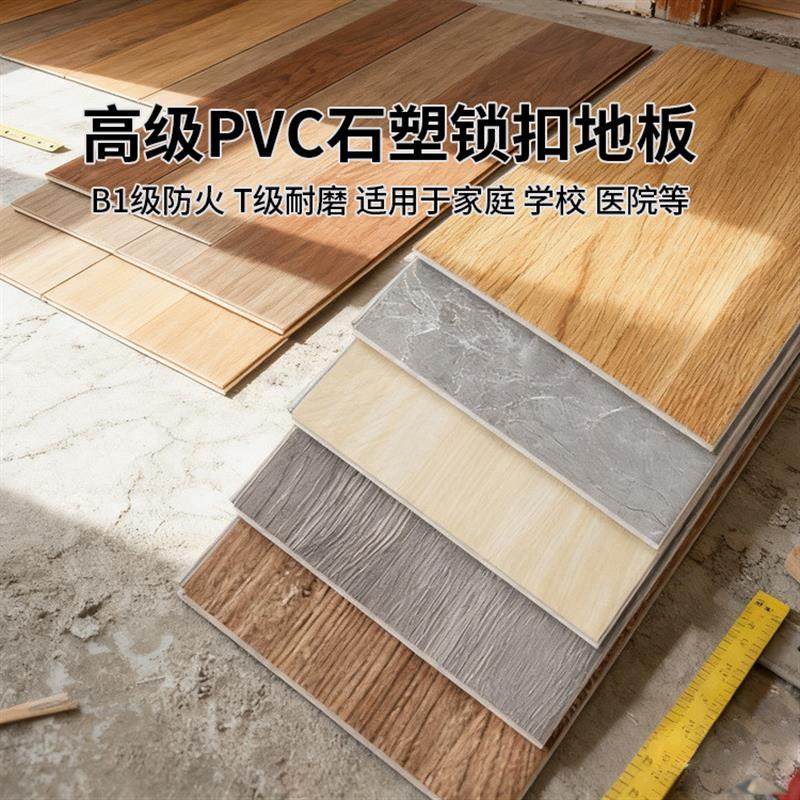 spc锁扣地板pvc卡扣式翻新改造家用木地板贴石塑环保耐磨无甲醛,家装主材,PVC地板,淘宝优惠券,粉丝福利购,淘宝优惠卷