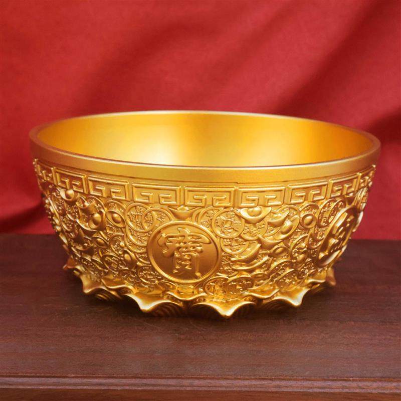 铜聚宝盆摆件黄铜存钱罐金钱元宝聚宝盆黄铜米缸家居办公室装饰,家居饰品,国学摆件,淘宝优惠券,粉丝福利购,淘宝优惠卷