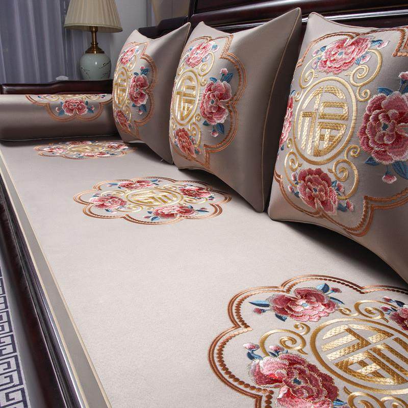 中式红木沙发坐垫新中式实木沙发垫防滑套罩家具罗汉床海绵垫加厚