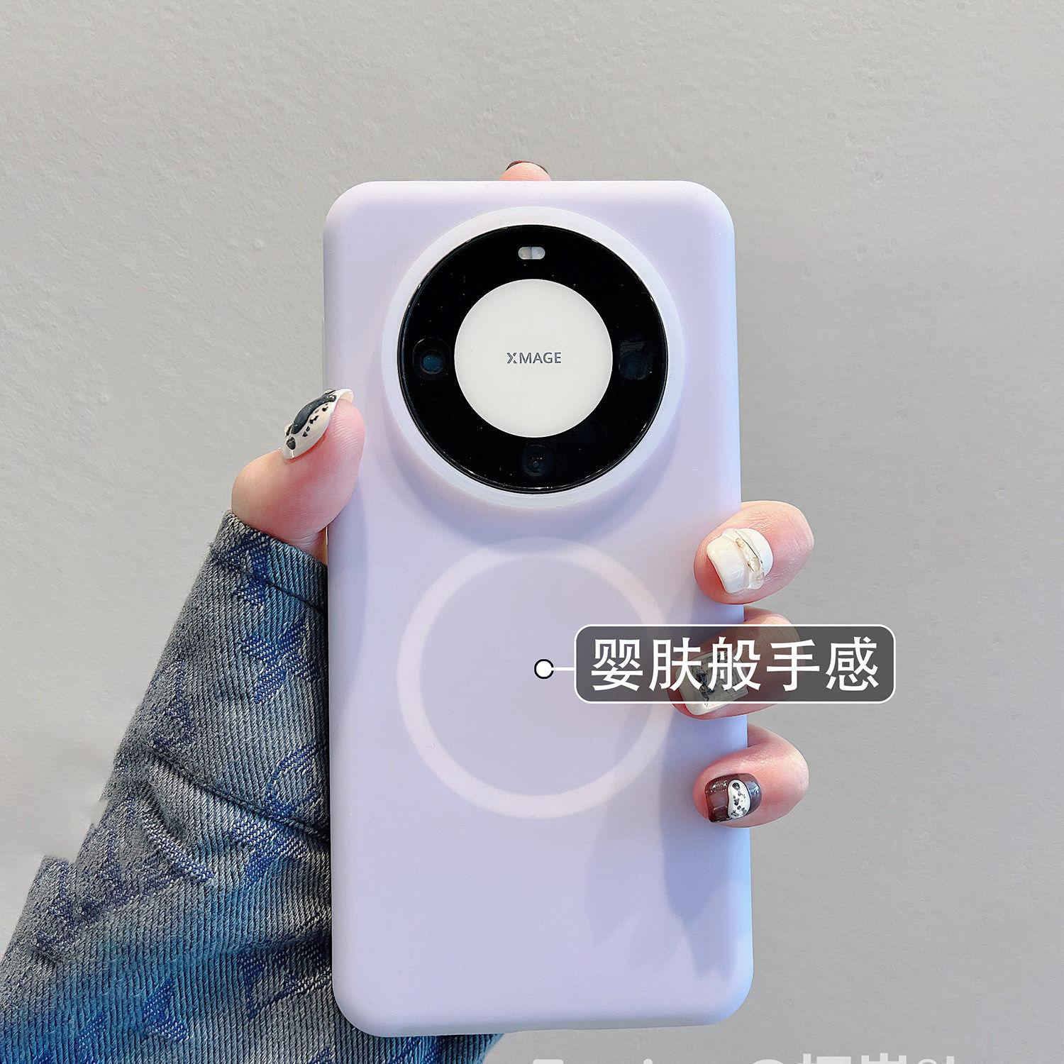 新款INS马卡龙半透明K80pro磁吸保护套适用小米15液态硅胶15ultra手机壳13果冻浅紫色14pro红米K70不发黄耐脏