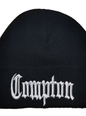 compton嘻哈保暖毛线冷帽子男女 秋冬天滑雪情侣针织帽可LOGO厂家