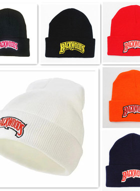 秋冬季毛线帽BACKWOODS刺绣针织帽子 欧美爆款滑板流行套头嘻哈帽