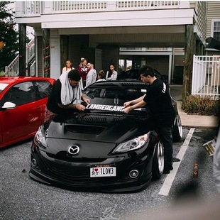 汽车贴纸CAMBERGANG潮流个性改装英文字母前后挡玻璃反光拉花贴画