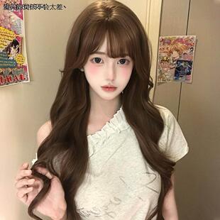 呐森假发女长发长卷发大波浪香草蜜棕色双马尾jk甜美lolitaLLHAL4