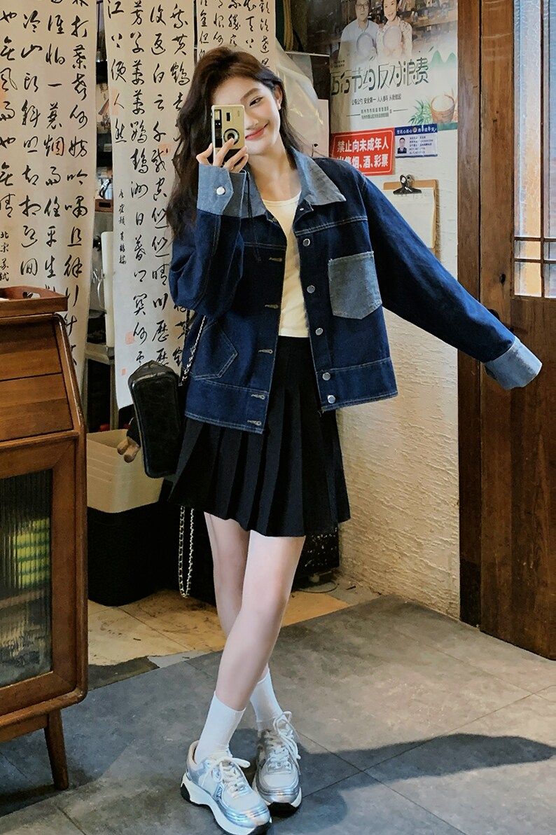 新款现货现货新品时尚牛仔宽松外套C295P125K188,女装短外套,2C295