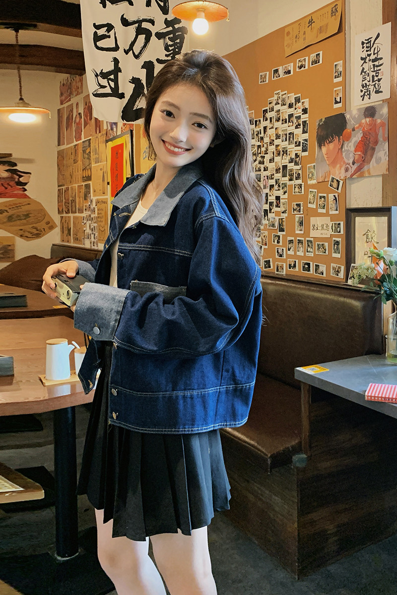 数据好新款大量现货新品学院风牛仔宽松外套C295P125K188,女装套装/套裙,2C295