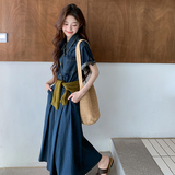 夏款重磅主推款设计感百搭牛仔水洗连衣裙7732p145k208，女装连衣裙，2C295