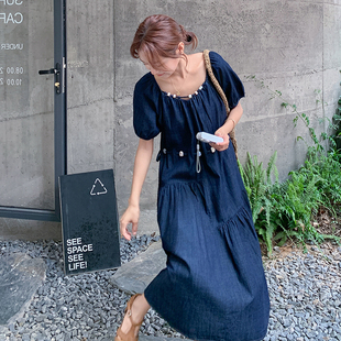 设计感百搭牛仔水洗连衣裙 重磅主推款 7756p145k198 夏款 现货