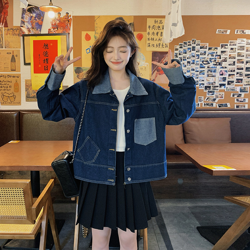 现货现货春装新品时尚牛仔宽松外套C295P125K188,女装短外套,2C295
