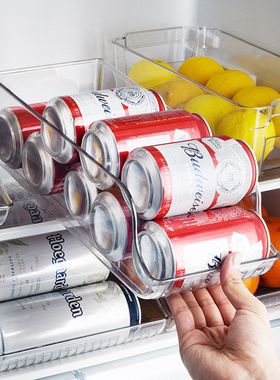 PTZER厨房家用冰箱啤酒饮料收纳盒整理盒可乐雪碧罐装易拉罐规整