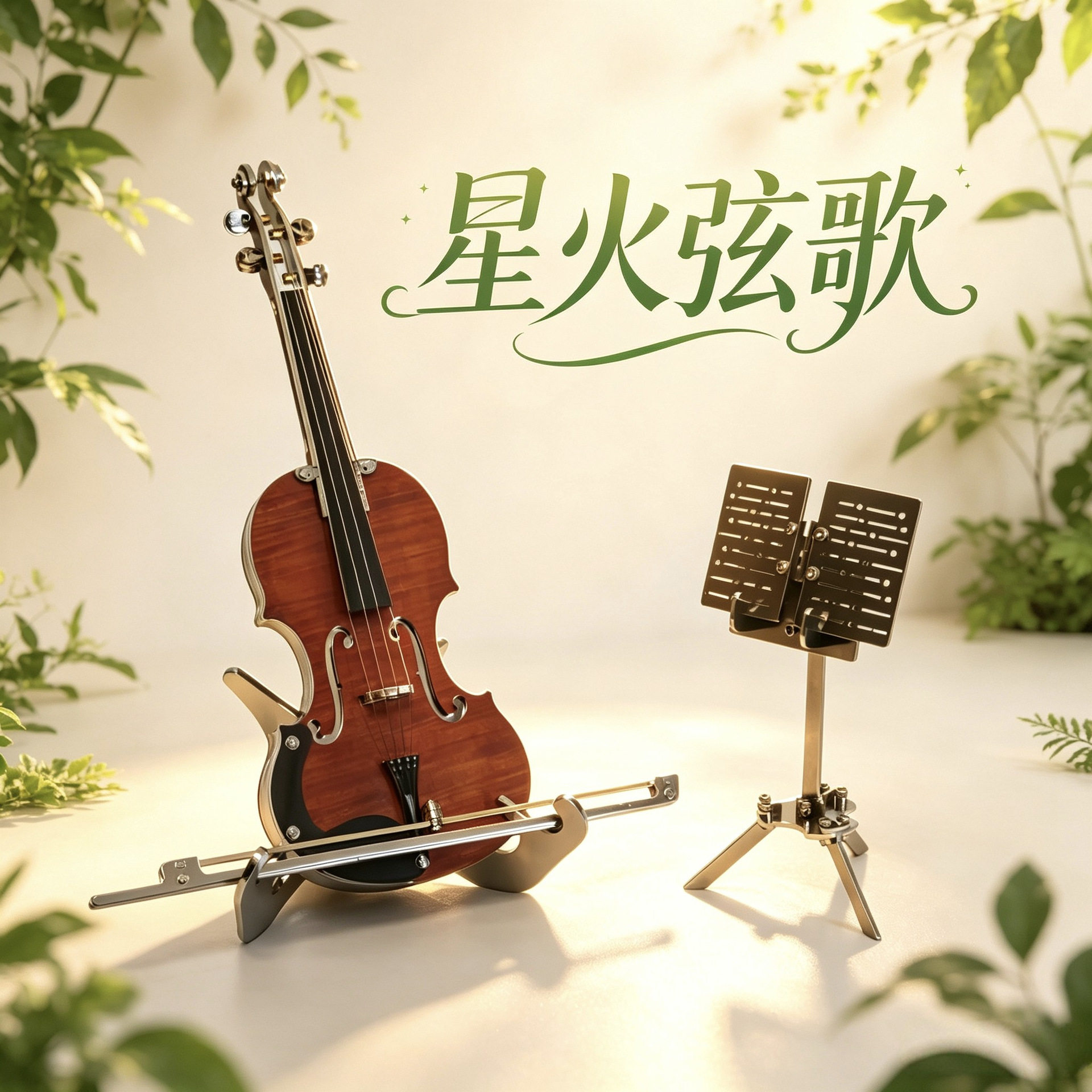 钢魔兽小提琴3D金属拼图摆件