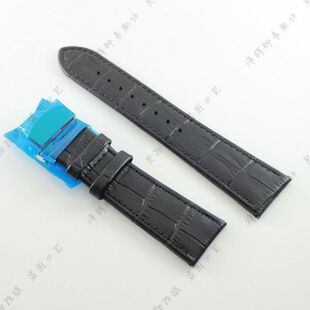 ROSDN劳士顿23mm黑色真皮原装男手表带23毫米原厂皮带