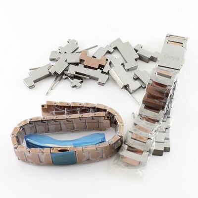 原装Geya格雅牌老式钨钢表带3007G头节尾节中间扣节3007L表节配件