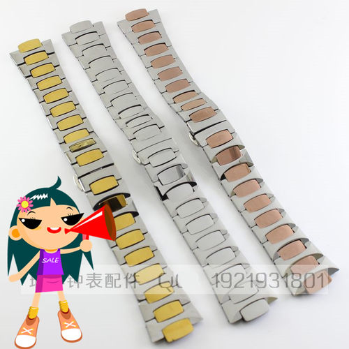 钨钢玫瑰金色手表带