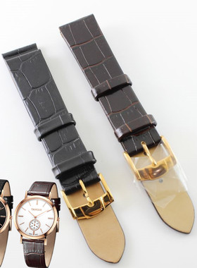 天骏tangin天珺手表带T2183G棕色男款真皮表带超薄黑色表带2183L