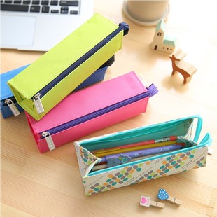 日本KOKUYO国誉笔盒可展开式方形学生文具袋大容量帆布笔袋PC22