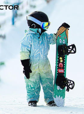 VECTOR玩可拓儿童连体滑雪服套装防风保暖卡通宝宝滑雪衣雪裤装备
