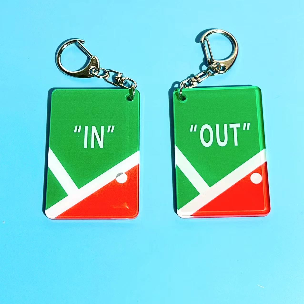 球场界内球羽毛球钥匙扣创意搞笑球包书包饰品挂件球馆小礼物情侣