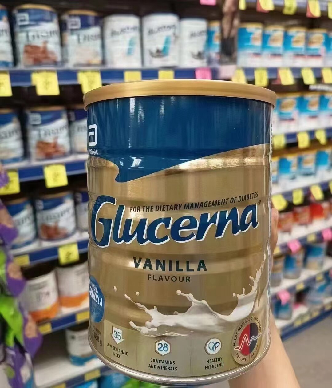 原装澳洲进口Glucerna雅培低奶粉850g/罐正品代购牛奶直邮