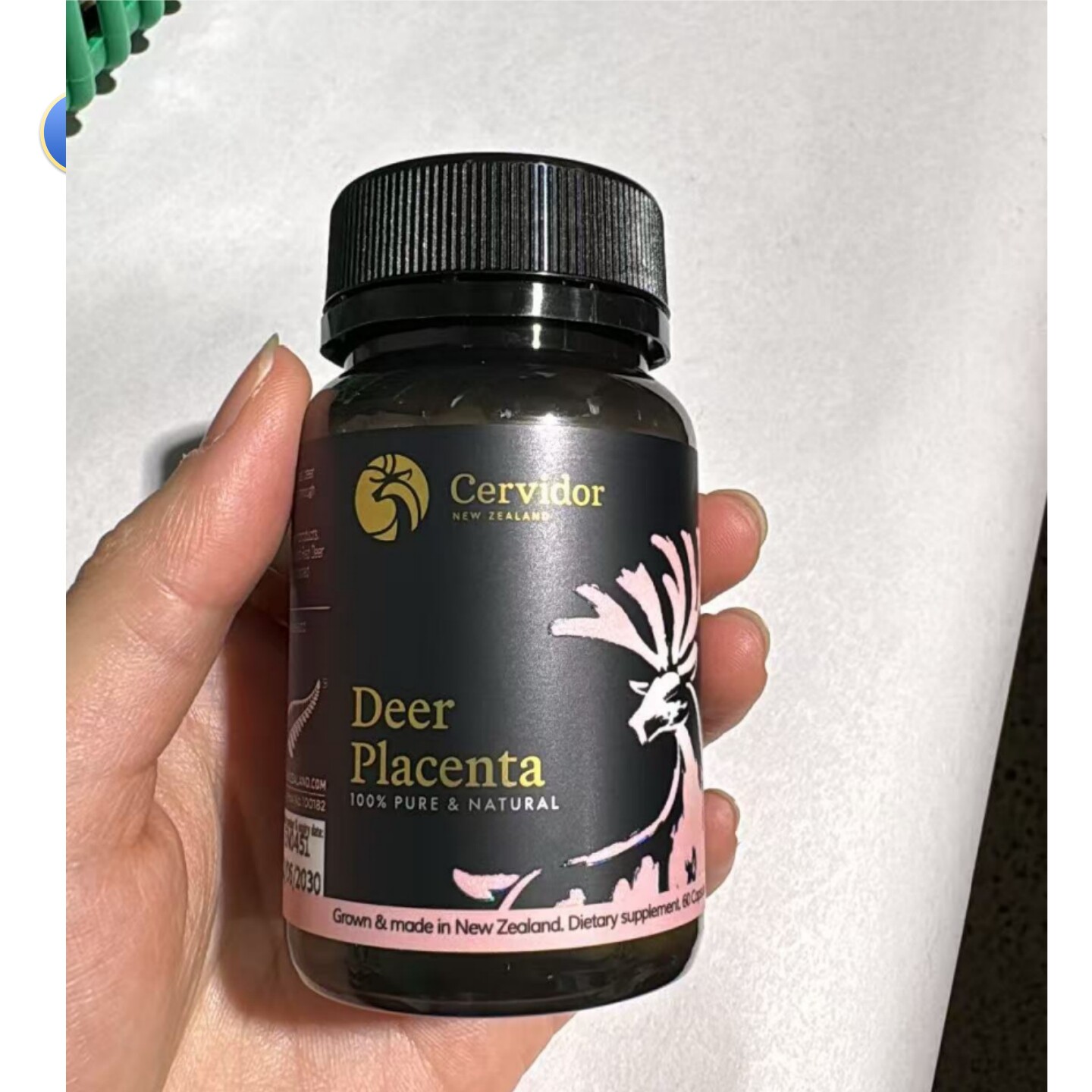 新西兰Cervidor鹿胎胶囊60粒