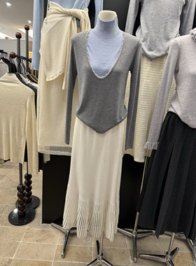 Sweet year韩版显瘦针织鱼尾荷叶半身裙显瘦显腿长纯色高腰长裙