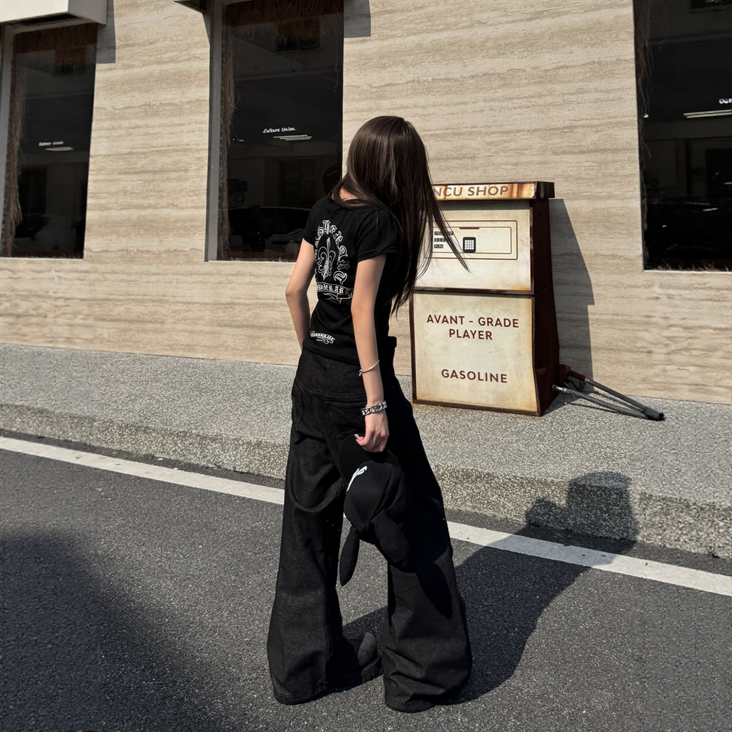 短袖甜辣风个性设计感显瘦上衣女