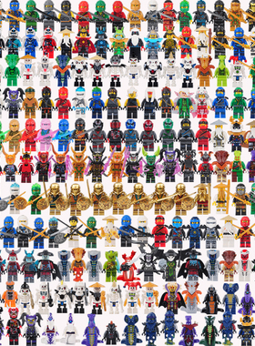 新品幻影忍者小人仔摩托车盲盒拼装益智积木儿童便宜玩具男孩礼物