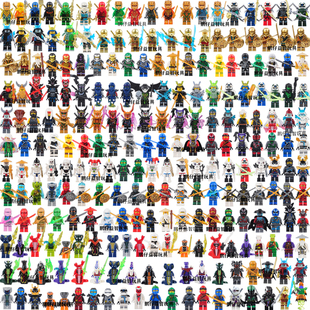 全套幻影忍者小人仔摩托车益智拼装积木儿童便宜玩具男孩盲盒礼物