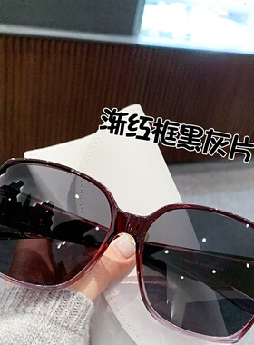 新炫红框套镜偏光太阳镜男女可套近视眼镜开车时尚潮墨镜夏季防晒