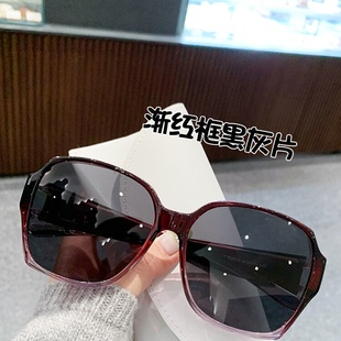 潮墨镜夏季 新炫红框套镜偏光太阳镜男女可套近视眼镜开车时尚 防晒