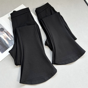 西装 加长黑色马蹄裤 微喇叭裤 修身 女23春秋 显瘦天花板 小黑裤 常规