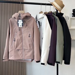 户外单冲 防风防水全天候登山服连帽外套 春秋硬壳冲锋衣男女新款