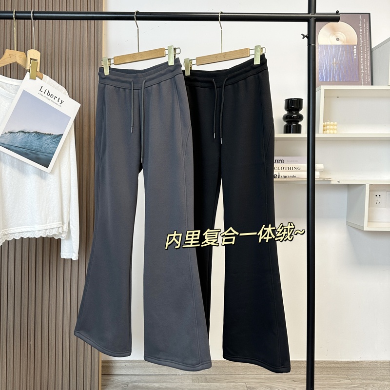 奥利绒微喇加绒加厚休闲卫裤长裤