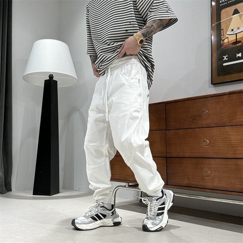 春夏薄款男士潮流束脚工装裤