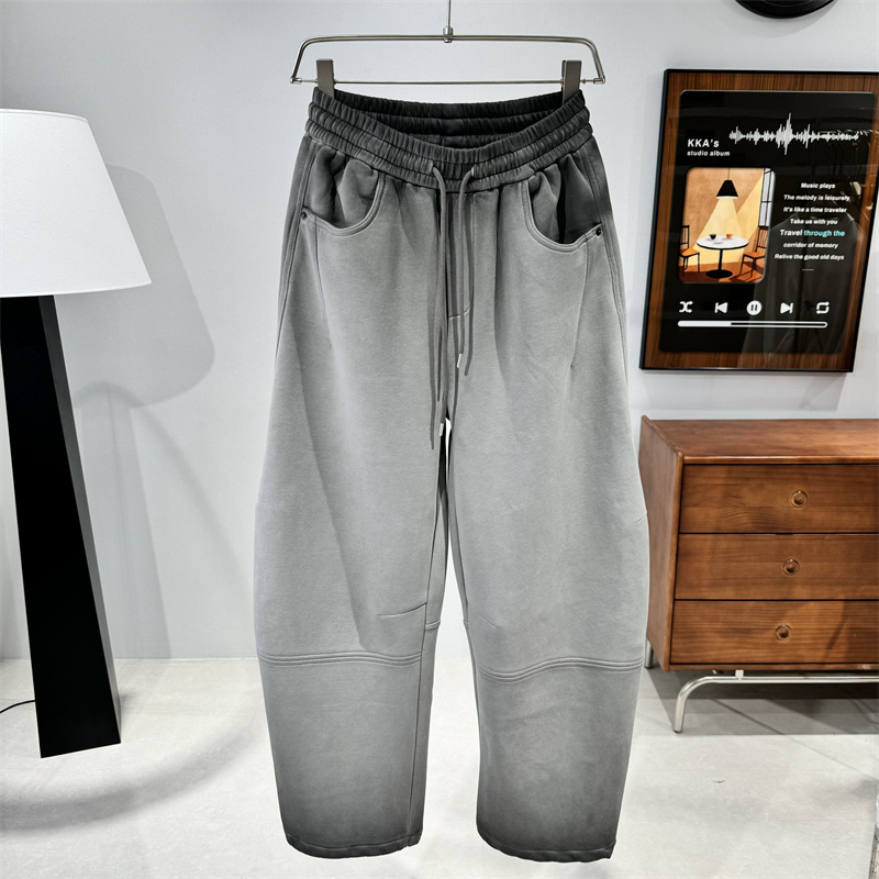 立体剪裁设计感捏褶阔腿裤