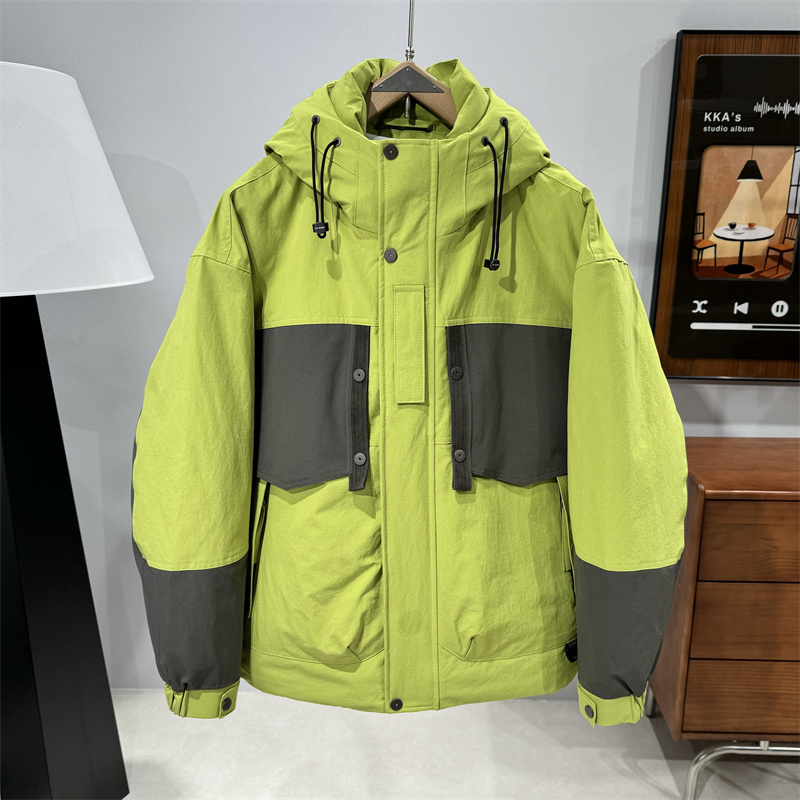 户外机能风白鸭绒保暖外套