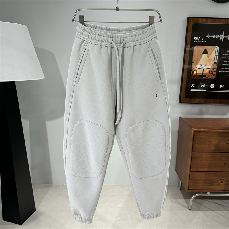 冬季加绒加厚休闲裤男新款潮流百搭宽松束脚卫裤高街痞帅运动裤子